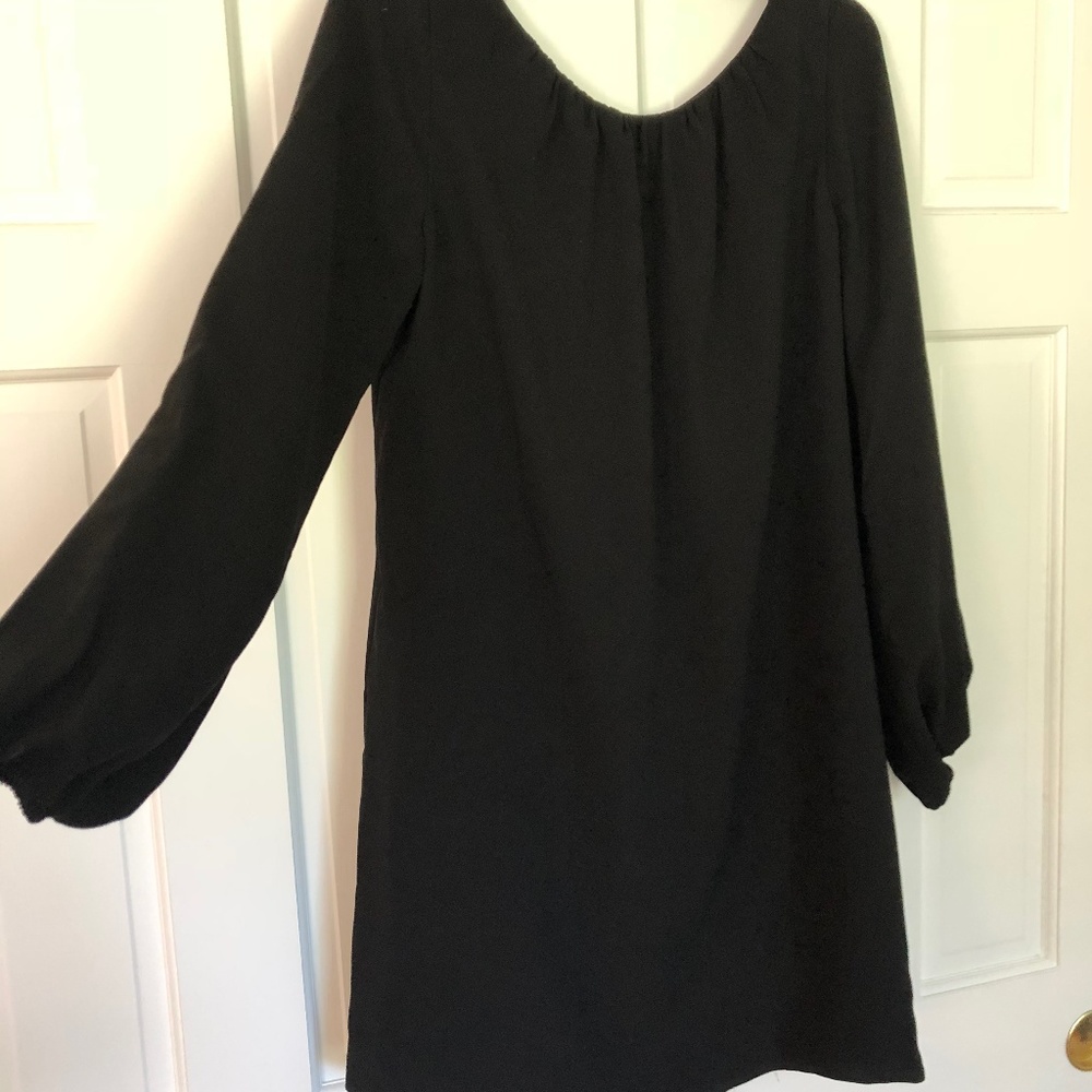 Shoshanna Black Back Scoop Neck Dress